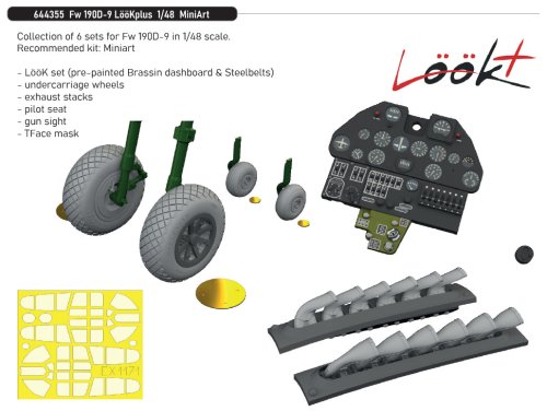 Go to product Eduard 644355 - 1:48 Fw 190D-9 LööKplus resin set