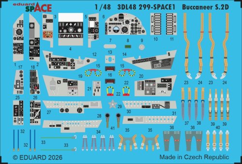Go to product Eduard 3DL48299 - 1:48 Buccaneer S.2D 3D decals Space