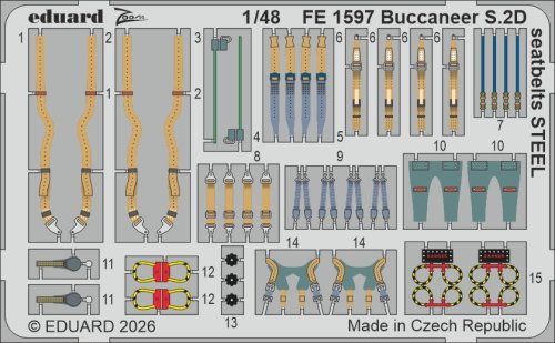 Go to product Eduard FE1597 - 1:48 Buccaneer S.2D seatbelts Steel