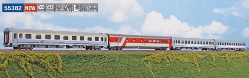 Go to product ACME 55382 H0 - EuroCity 106/107 Prague PKP/CD Car Set, Era V