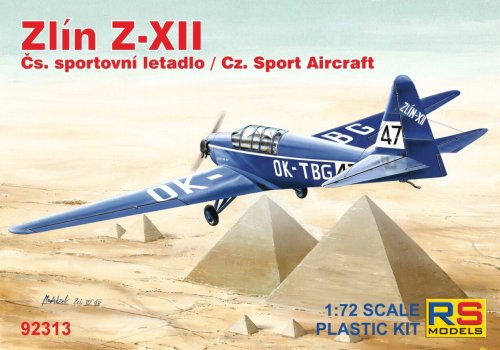 Go to product RS Models 92313 - 1:72 Zlin Z-XII Cs. Sport Aircraft