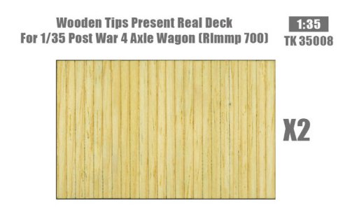 Go to product T-Model TK35008 - 1:35 Wooden Deck for Post War 4-Axle Wagon (Rlmmp 700)