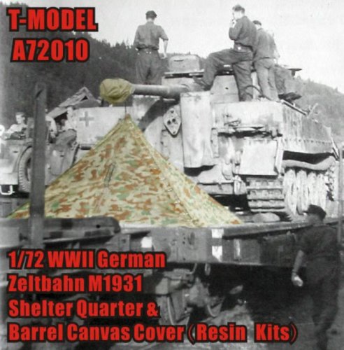 Go to product T-Model A72010 - 1:72 WWII German Zeltbahn M1931 Shelter Quarter & Barrel Canvas Cover (Resin Kits)