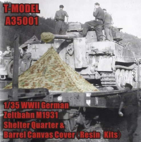 Go to product T-Model A35001 - 1:35 WWII German Zeltbahn M1931 Shelter Quarter & Barrel Canvas Cover (Resin Kits)