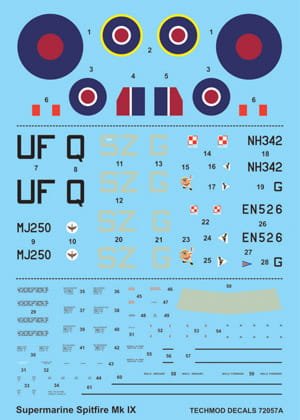 Go to product TECHMOD 72057 - 1:72 Supermarine Spitfire Mk.IX