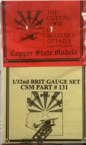 COPPER STATE MODELS CSM A32131 - 1:32 British Gauge Set