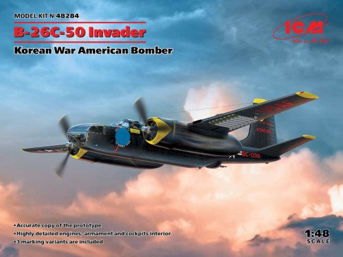 Go to product ICM 48284 - 1:48 B-26С-50 Invader, Korean War American Bomber