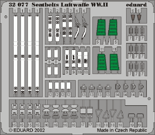 Go to product EDUARD 32507 - 1:32 Seatbelts Luftwaffe WWII