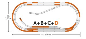 ROCO 61103 H0 - Zestaw torów D GeoLine