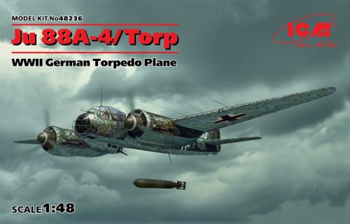 Go to product ICM 48236 - 1:48 Junkers Ju 88A-4/Torp WWII German Torpedo Plane