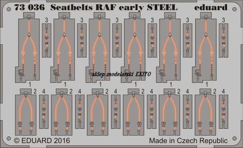 Go to product EDUARD 73036 - 1:72 Seatbelts RAF early - Steel