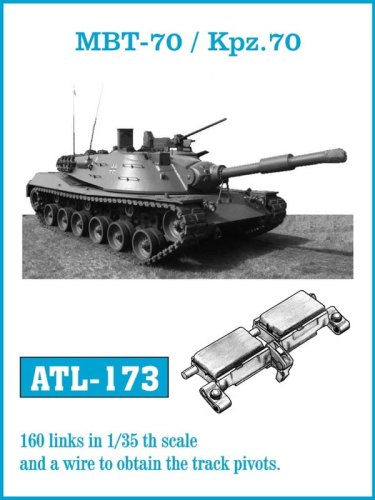 Go to product Friulmodel ATL-173 - 1:35 MBT-70 / Kpz.70 metal tracks