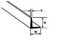 PLASTRUCT 90503 - Angle 2,4 mm x 2,4 mm x 375 mm