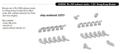 Go to product EDUARD 632050 - 1:32 Do 335 exhaust stacks