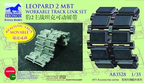Go to product BRONCO AB 3528 - 1:35 German Leopard 2 MBT Workable Track Link Set
