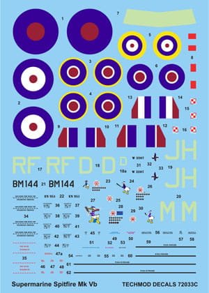 Go to product TECHMOD 72033 - 1:72 Spitfire Mk.V