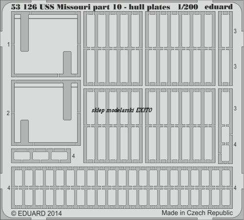 Go to product EDUARD 53126 - 1:200 USS Missouri part 10 - hull plates