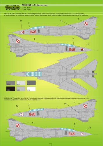 Go to product MODELMAKER D72014 - 1:72 MiG-23UB in Polish Service