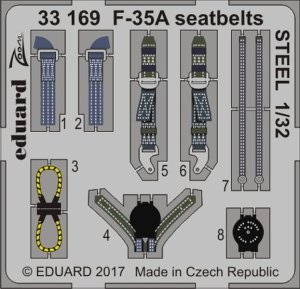 EDUARD 33169 - 1:32 F-35A seatbelts - Steel