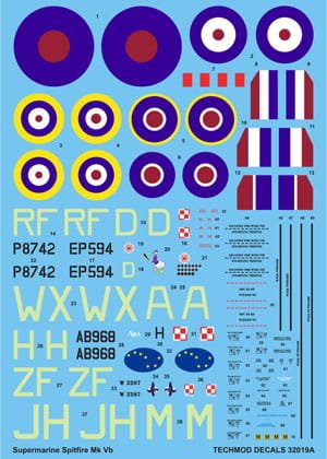 Go to product TECHMOD 32019 - 1:32 Supermarine Spitfire Mk.Vb