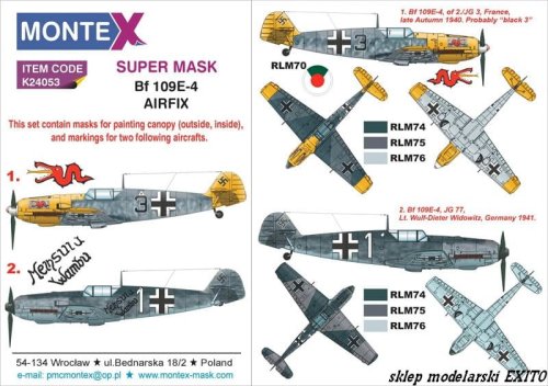 Go to product MONTEX K24053 - 1:24 Messerschmitt Bf-109E-4