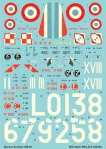 TECHMOD 32035 - 1:32 Morane Saulnier MS.406C.1 w/canopy mask
