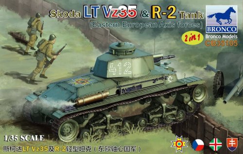 Go to product BRONCO CB 35105 - 1:35 Skoda LT Vz35 & R-2 Tank Eastern European Axis Forces