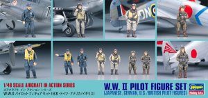 HASEGAWA X4807 - 1:48 WWII Pilot Figure Set