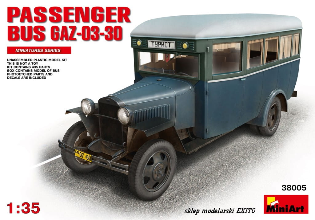 Go to product MINIART 38005 - 1:35 Passanger Bus GAZ-03-30