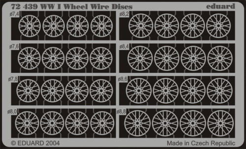 Go to product EDUARD 72439 - 1:72 WWI Wheel Wire Discs