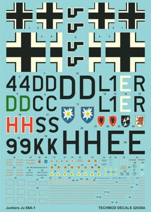Go to product TECHMOD 32038 - 1:32 Junkers Ju-88 A-1