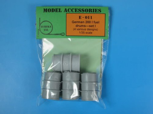 Go to product EUREKA XXL E-011 - 1:35  German 200l fuel barrels set 1 - markings for SS, Kriegsmarine & inne