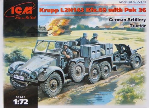 Go to product ICM 72461 - 1:72 Krupp L2H143 Kfz69 with Pak 36