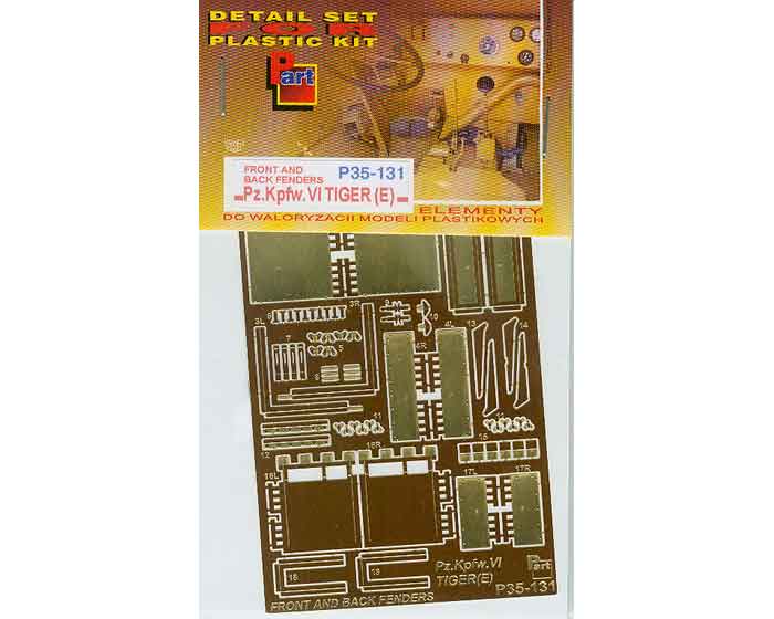 Go to product PART P35131 - 1:35 Pz.Kpfw.VI Tiger Ausf.E front and back fenders