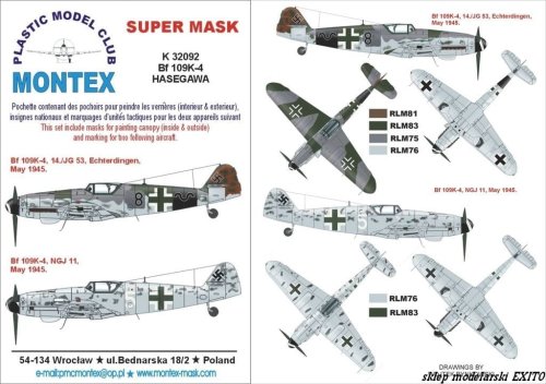 Go to product MONTEX K32092 - 1:32 Bf-109 K-4