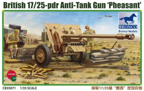 Go to product BRONCO CB 35071 - 1:35 British 17/25 pdr Anti-Tank Gun Pheasant