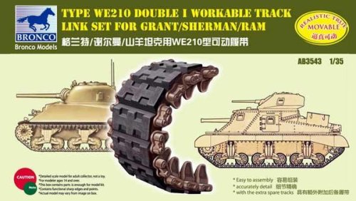 Go to product BRONCO AB 3543 - 1:35 Sherman Double I Workable Track Link Set