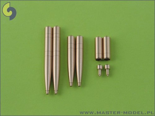 Go to product MASTER AM-48-006 - 1:48 Barrels for British Hispano 20mm and km Browning 12,7mm Spitfire wing type E late type