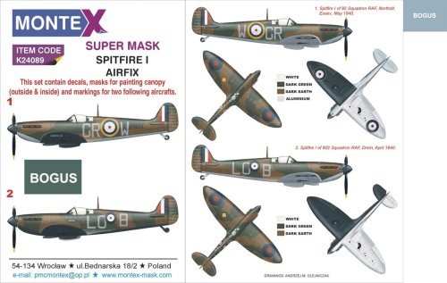 Go to product MONTEX K24089 - 1:24 Spitfire Mk.I