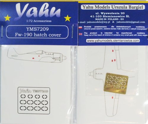 Go to product YAHU YMS7209 - 1:72 Focke Wulf Fw 190 hatch cover