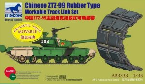 BRONCO AB 3533 - 1:35 Chinese ZTZ-99 Rubber Type Workable Track