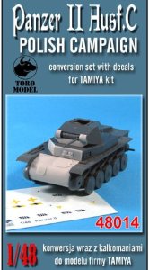 TORO MODEL 48014 - 1:48 Panzer II Ausf C Polish Campaign ( konwersja + kalkomanie do modelu Tamiya )