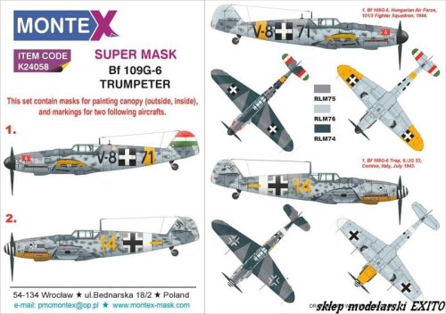 Go to product MONTEX K24058 - 1:24 Messerschmitt Bf-109G-6
