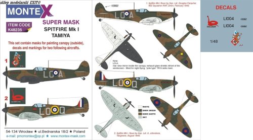 Go to product MONTEX K48235 - 1:48 Spitfire Mk.I