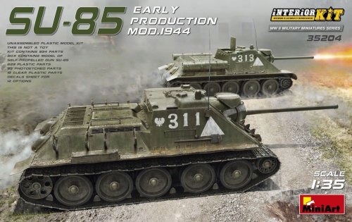 Go to product MINIART 35204 - 1:35 SU-85 Mod. 1944 Early Production w/ Interior Kit