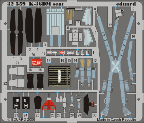 Go to product EDUARD 32559 - 1:32 MiG-29 Fulcrum K-36DM seat