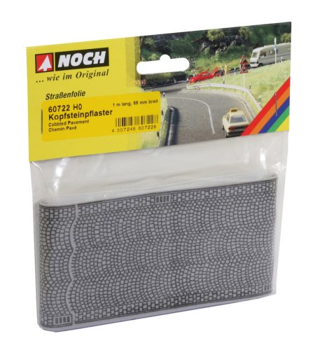 Go to product NOCH 60722 - 1:87 (H0) Cobbled Pavement, 100 x 6,6 cm - Droga / chodnik z kostki brukowej