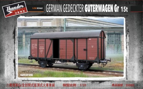 Go to product THUNDER MODEL 35902 - 1:35 German Gedeckter Guterwagen Gr 15t