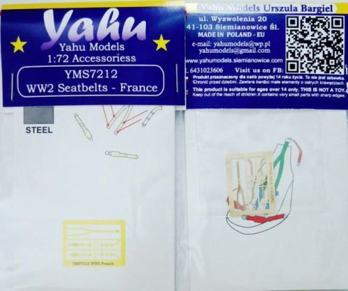 Go to product YAHU YMS7212 - 1:72 WW2 seatbelts France