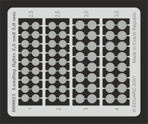 Go to product EDUARD 00021 - Landing lights 2,5 and 3mm